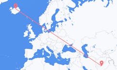 航班从巴基斯坦奎达市到阿克雷里市，冰岛塞尔
