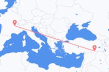 Flyreiser fra Mardin, til Lyon