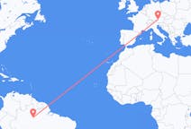 Flyreiser fra Manaus, Brasil til Salzburg, Østerrike