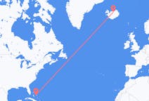 Flights from Rock Sound, the Bahamas to Akureyri, Iceland
