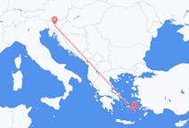 Fly fra Ljubljana til Astypalaia