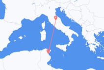 튀니지 엔피다에서 출발해 이탈리아 페루자(으)로 가는 항공편
