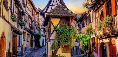 Alsace Colmar, middelalderlandsbyer og slott Liten gruppedagstur fra Strasbourg