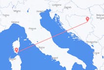 Vluchten van Tuzla, Bosnië en Herzegovina naar Figari, Frankrijk