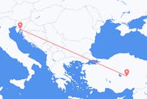 出发地 克罗地亚里耶卡目的地 土耳其内夫谢希尔的航班