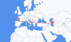 Flyg från Türkmenbaşy, Turkmenistan till Santander, Spanien