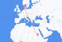 Flyrejser fra Khartoum, Sudan til Vesterland, Tyskland