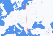 Vluchten van Palanga, Litouwen naar Volos, Griekenland