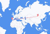 Flyreiser fra Ulan Bator, Mongolia til Faro, Portugal