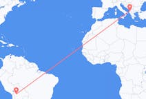 Flyreiser fra Oruro, Bolivia til Tirana, Albania