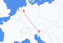 Loty z Lublana, Słowenia do Muensteru, Niemcy