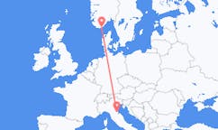 Flyg från Kristiansand, Norge till Forli, Italien