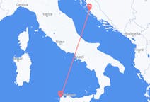 Vluchten van Zadar, Kroatië naar Trapani, Italië