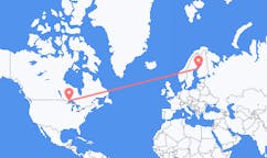 Flyg från Thunder Bay, Kanada till Karleby, Finland