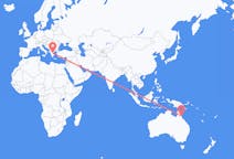 Flyreiser fra Cairns, Australia til Volos, Hellas