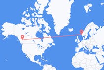Flyrejser fra Prins George, Canada til Bergen, Norge