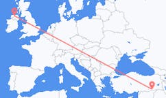 出发地 土耳其出发地 馬爾丁前往北爱尔兰的德里的航班