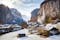 photo of amazing touristic alpine village in winter with famous church and Staubbach waterfall Lauterbrunnen Switzerland Europe.