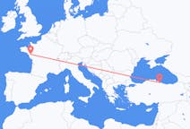Flyg från Samsung, Turkiet till Nantes, Frankrike