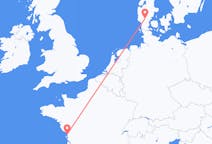 Flights from La Rochelle in France to Billund in Denmark