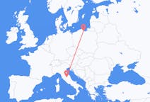 Voos de Gdańsk, Polônia para Perúgia, Itália