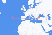 Flights from Kütahya, Turkey to Terceira Island, Portugal