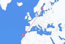 Flyg från Mariehamn, Åland till Lanzarote, Spanien