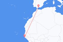 Flyreiser fra Cap Skiring, Senegal til Málaga, Spania