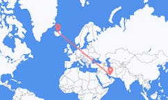 Loty z Lar (Indie), Iran do miasta Akureyri, Islandia