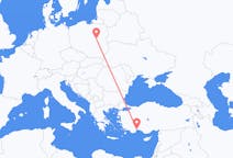 Flights from Antalya to Warsaw