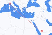 出发地 沙特阿拉伯出发地 奈季蘭目的地 法国巴斯蒂亚的航班