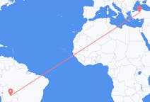 Flights from Santa Cruz de la Sierra, Bolivia to Ankara, Turkey