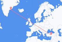Flyrejser fra Kulusuk, Grønland til Kayseri, Tyrkiet
