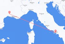 Flyg från Nimes, Frankrike till Neapel, Italien