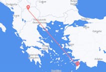 Flyg från Rhodes, England till Skopje