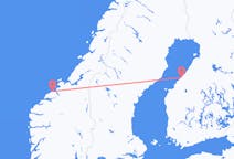 Loty z Kokkola, Finlandia z Kristiansund, Norwegia