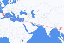 Flyrejser fra Lampang-provinsen, Thailand til Valencia, Spanien