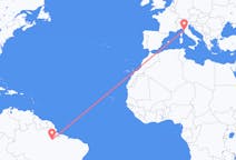 Flyreiser fra Altamira, Brasil til Pisa, Italia