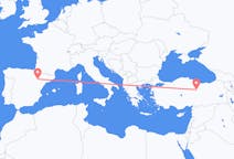 Flyreiser fra Zaragoza, Spania til Sivas, Tyrkia