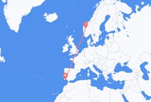 Flyreiser fra Faro-distriktet, Portugal til Sogndal, Norge