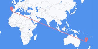Flyreiser fra Norfolkøya til Portugal