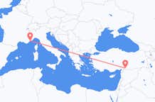 Flyreiser fra Gaziantep, til Nice