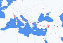 Flyreiser fra Gaziantep, til Nice