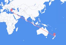 Flyreiser fra Nye Plymouth, New Zealand til Dalaman, Tyrkia