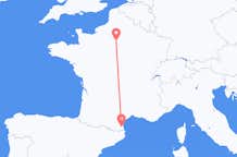 Vluchten van Perpignan, Frankrijk naar Parijs, Frankrijk