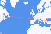 Flyreiser fra Sept-Îles, Canada til Burgas, Bulgaria