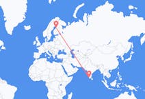 Flyreiser fra Kochi, India til Uleåborg, Finland