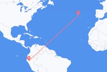 Flyrejser fra Jaen (Peru), Peru til Terceira, Portugal