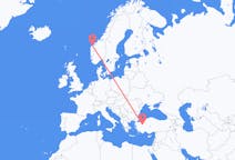 Flyreiser fra Ålesund, Norge til Kutahya, Tyrkia