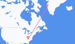 来自美国格林維爾目的地 格陵兰瑪尼特索克的航班